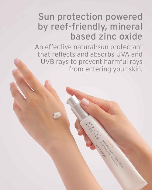 Kerstin Florian Multi Vitamin Day Creme SPF 30 | Daily Facial Moisturizer with Natural Zinc Oxide | Sunscreen with UVA and UVB Protection | Oil Free (2 oz)