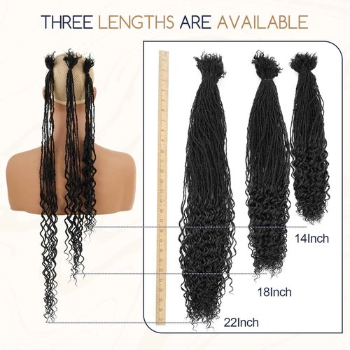 Teresa 0.2cm Micro Sister loc Extensions Human Hair Micro Locs Extensions Human Hair Interlocking Sisterlocks Sister Locs Curly Ends 100% Real Human Hair Dreadlock Extensions（22 Inch 30 Strands）