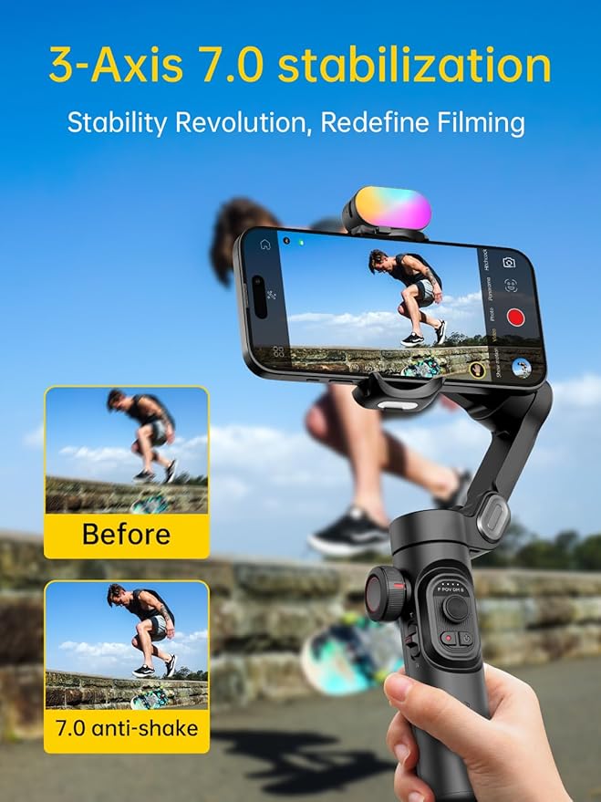 AOCHUAN 3-Axis Gimbal Stabilizer for Smartphone Smart XE Kit & T20 Complete Tripod