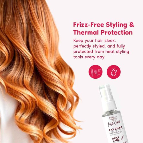 I Belli Capelli Ravenna B-tox Hair Smoothing Treatment with Deep Cleansing Shampoo and Repair Oil – Complete Straightening System for All Hair Types