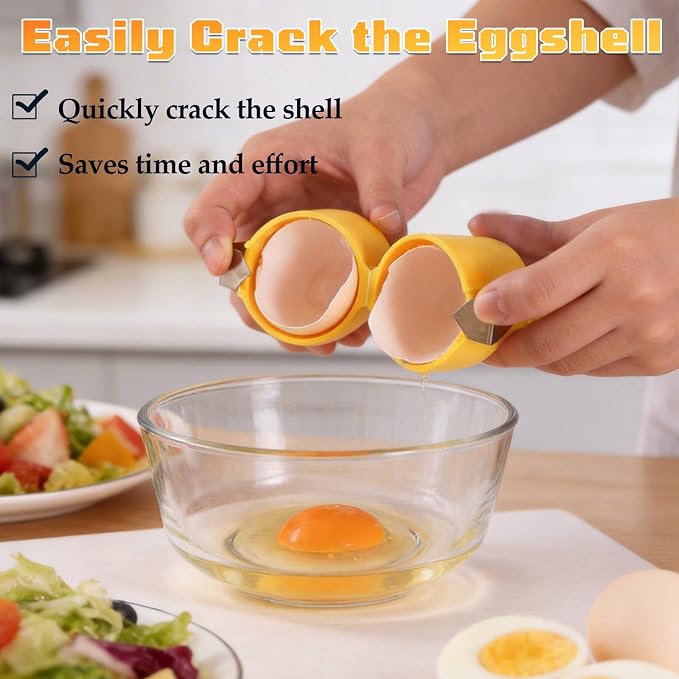 3 in 1 Egg Slicer for Hard Boiled Eggs,3 Cutting Modes,with 2 Egg Shell Opener,Stainless Steel Kitchen Dicer for Strawberry, Grape, Mushroom