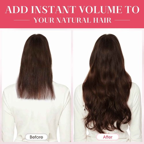 MY-LADY Clip In Hair Extensions Real Human Hair 20 Inch 8pcs Remy Real Hair Extension Clip ins #99J Burgundy Wine Red 105g Silky Straight Full Head Soft Natural Extension