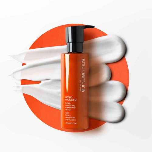 shu uemura art of hair Urban Moisture Hydro-Nourishing Deep Conditioner - Detangles, Smooths, and Reduces Frizz, Hydrates and Nourishes Dry Hair, Fights Pollution, 8 Fl Oz
