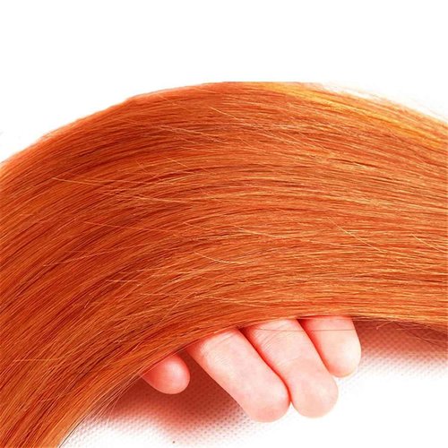 Condescension Human Hair Bundles 26 28 30 inch Orange Burnt Orange 350 Straight Wave Bundles Human Hair Unprocessed Brazilian Virgin Hair for Black Women