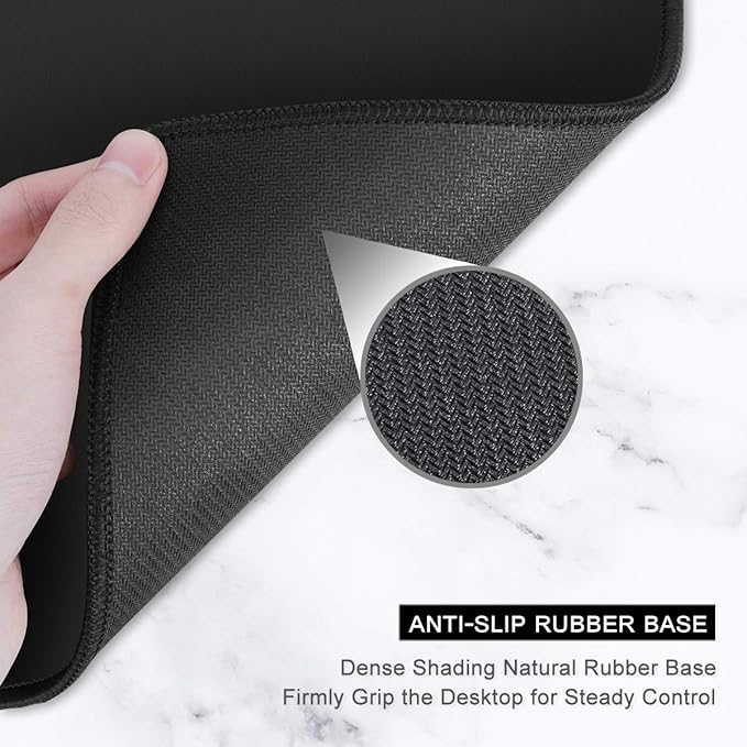 Auhoahsil Large Gaming Mouse Pad, Ice and Snow Theme XXL 35.4 x 15.7 in Desk Pad Stitched Non-Slip Rubber Long Computer Mousepad Thin Extended Full Size Desk Mat for Desktop, Laptop, Wireless Mice
