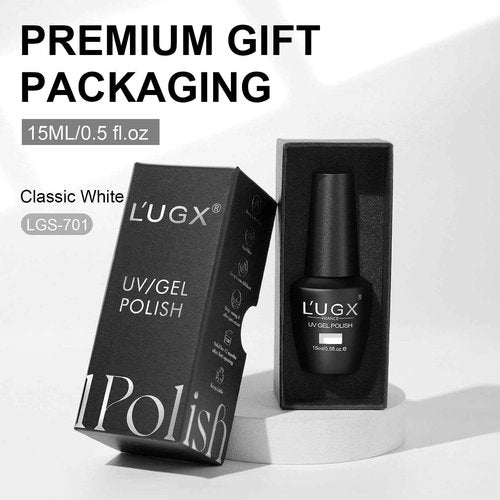 L'UGX Professional Nail Dust Collector with White Gel Nail Polish 15ml