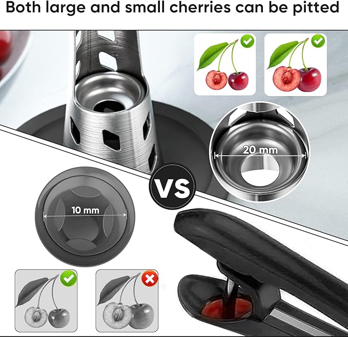 YYP Cherry Pitter Remover Tool - 304 Stainless Steel, Durable, Press Type for Effortless Cherry Seed Removal. Perfect Kitchen Tool for Coring and Deseeding Fruit Pits