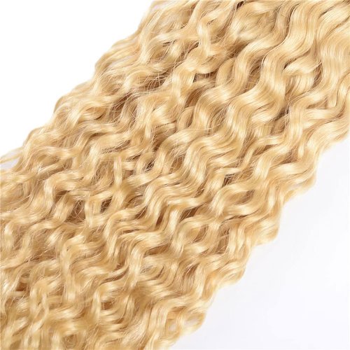 Habiliana Bundles Human Hair 20 22 24 Inch Jerry Curly Wave Blonde 613 Human Hair Bundles 11A Unprocessed Brazilian Virgin Quick Weave Hair Extensions for Black Women