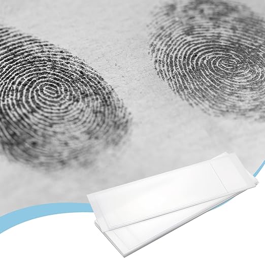 Marspark 200 Pcs Fingerprint Lifting Pads Fingerprint Lifting Tape Finger Print Forensic Science Kit Clear for Forensic Most Occupations