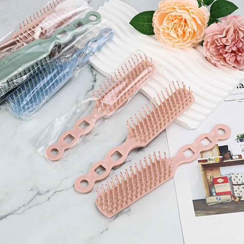 Gisdo Bulk Hair Brushes for Homeless, 200 Pieces Hair Brush Bulk for Curly Wavy Hair Blow Drying Styling Detangling Suitable for Shelter, Hotel(Colorful)