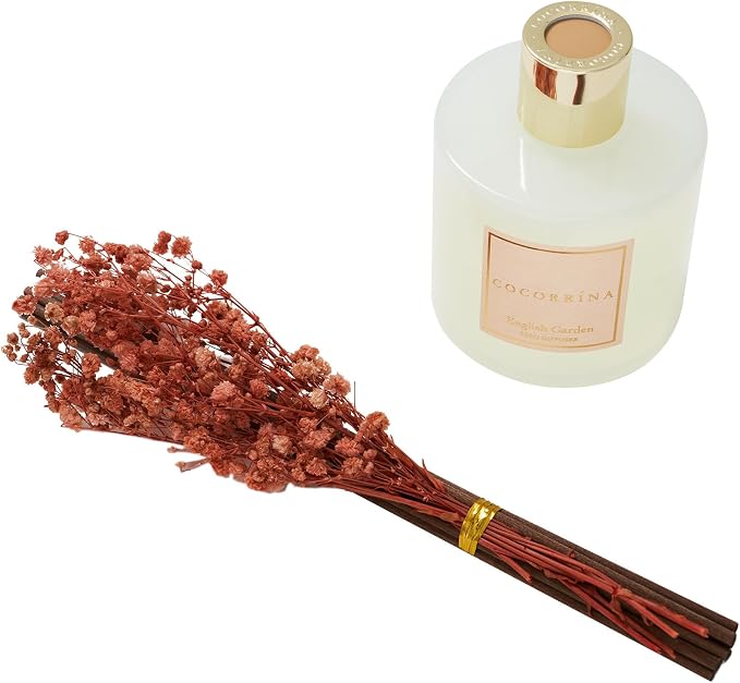 COCORRÍNA Reed Diffuser - English Garden Scented Diffuser with 8 Sticks Home Fragrance Reed Diffuser for Bathroom Shelf Decor