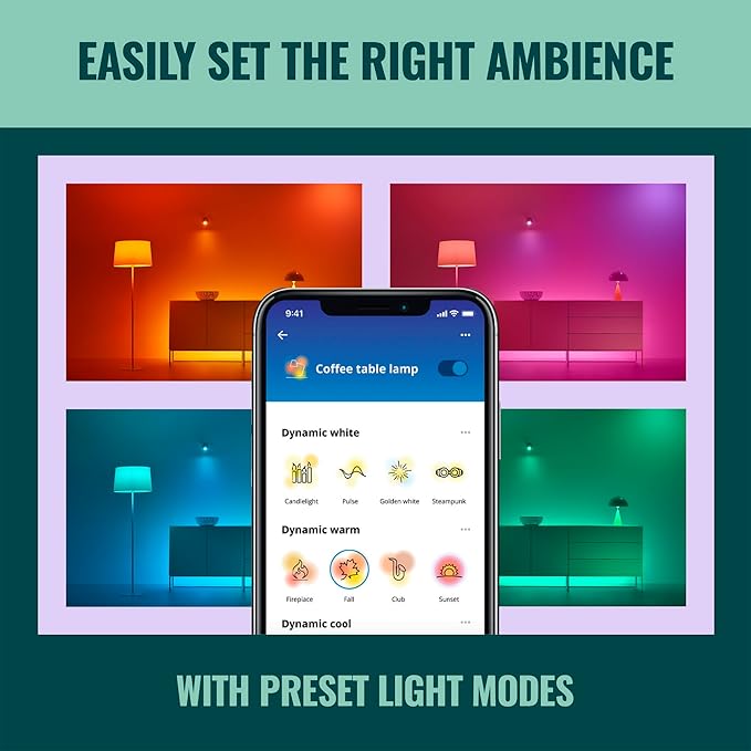 WiZ Connected 65W BR30 Color LED Smart Bulb - Pack of 6 - E26 - Indoor - Connects to Your Existing Wi-Fi - Control w/Voice or App + Activate w/Motion - Matter Compatible
