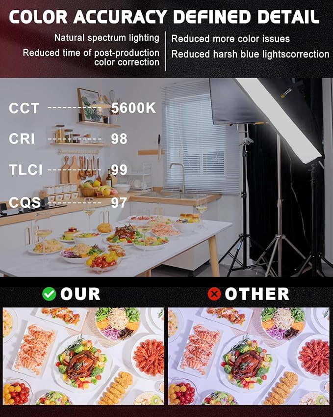 IFOOTAGE LED Video Light SL1 60DN,5600K Daylight Photography Lighting,70W Continuous Output Lighting,Lightweight Video Lighting for Video Recording,Studio,App Control