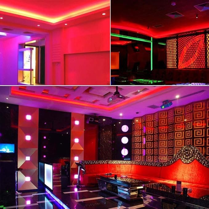 SUYOOULIN LED Strip Lights, SMD 2835 LED Strip, DC12V 1200LEDs 16.4Ft 26000LM High Density LED Light Strips Non-Waterproof IP21, 3 Times Brightness Than SMD3528 LED Strip, Red