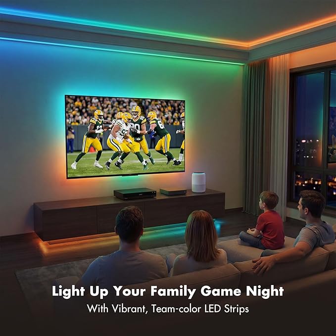 MFWW 100FT Strip Lights, Smart IC RGB LED Lights Multiple Colors on One Line, App+Remote Control, Timing, Multimodal, Music Sync, Color Changing Lights for Bedroom, Party Home Decor