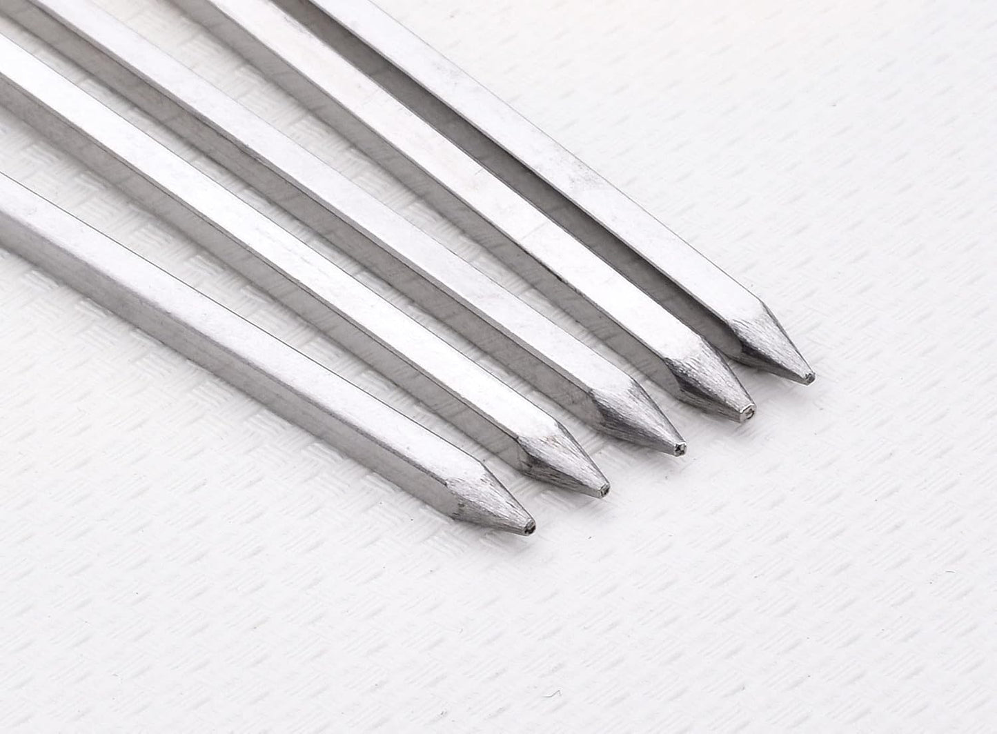 10 inch Barbecue Skewers, HONSHEN Metal BBQ Sticks,12Pack Stainless Steel Square Skewer,Kebob,kabob Sets for Grill Outings Cooking (BBQ Skewers Square 10inch-12p)