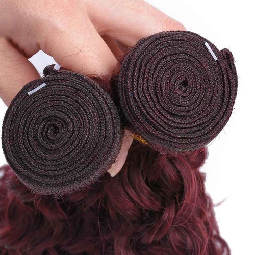 Giginger Bundles Human Hair Burgundy 99J Deep Wave Human Hair Bundles 26 28 30 inch Wine Red Unprocessed Quick Weave Soft Sewn In Hair Extensions for Black Women
