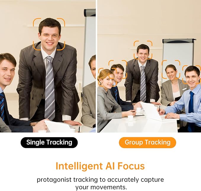 MT-VIKI 4K AI PTZ Webcam, Auto Tracking Gesture Control Camera, 1080P 60fps, 92° Wide Angle, 330° Pan 180° Tilt, TOF 0.2s Fast Focus, Dual Mic, USB-C for Streaming Meeting Online Class