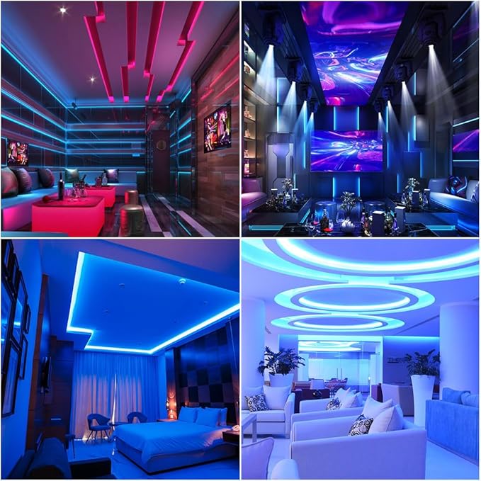 WS2812B IC RGB 5050SMD ECO Individual Addressable LED Strip Light, 16.4FT 300LED 60LED/m Flexible Full Color IP30 DC5V White PCB for DIY Project (No Power Adapter or Controller)