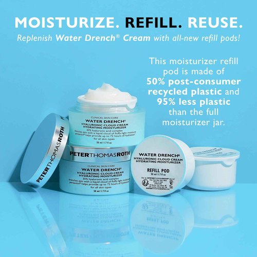 Peter Thomas Roth | Full-Size Water Drench® Hyaluronic Cloud Cream Hydrating Moisturizer and Refill Pod