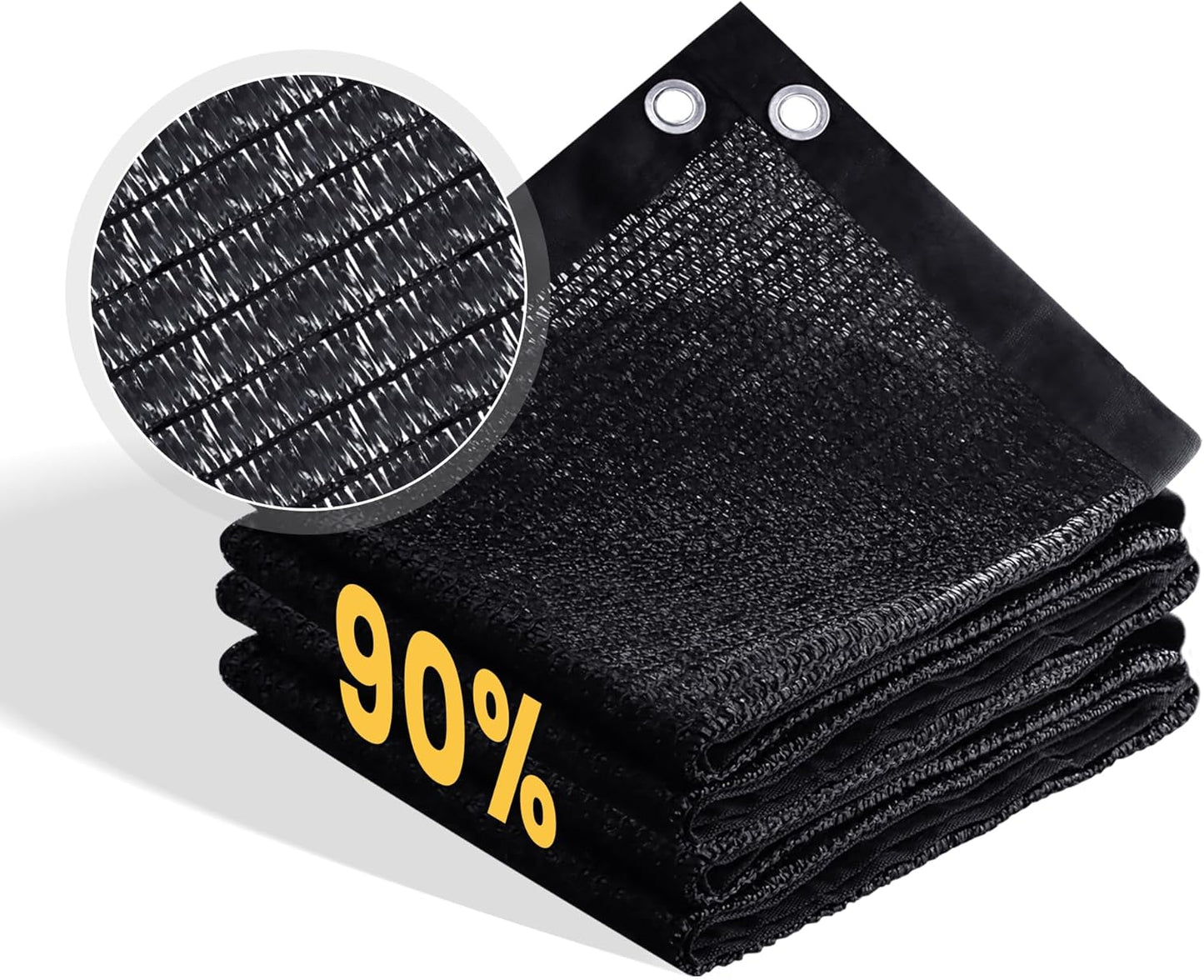 VICLLAX 90% Shade Cloth, 10x12FT Durable Black Mesh Trap with Every 3 FT Grommet, Sun Shade Fabric Netting for for Plants Cover, Greenhouse, Chicken Coop, Barn Kennel, Garden Patio