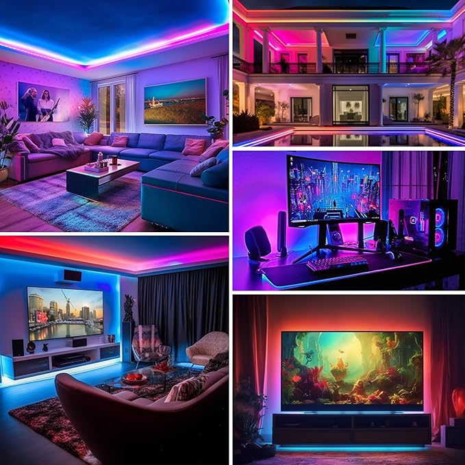 WS2812b 300Pixels 5M Individually Addressable LED Pixel Strip Programmable Full Dream Color SMD 5050 RGB Strip Rope Light DC 5V Waterproof (White PCB 16.4FT 60Pixels/m IP65)