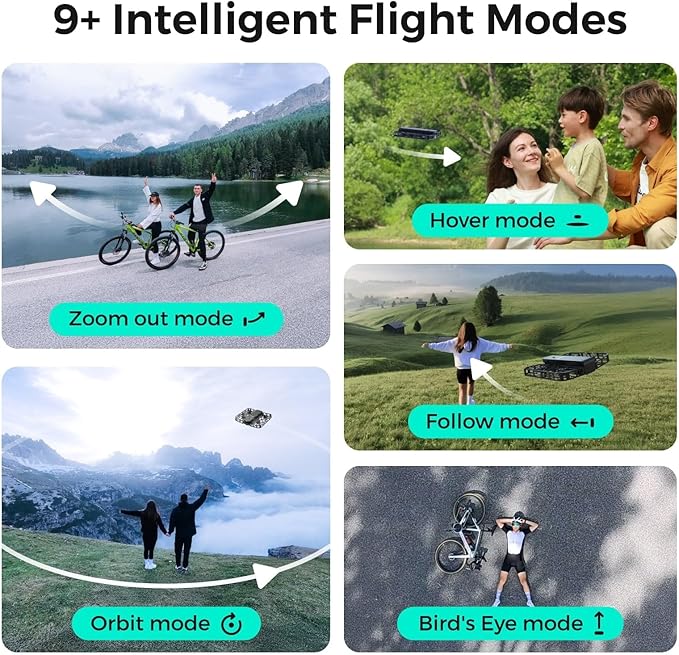 HOVERAir X1 Drone with Camera, Follow-me Drone with Self-Flying Mode, Foldable Mini Drone with HDR Video Capture, Palm Takeoff, Intelligent Flight Paths, Hands-Free Control Black (Combo)