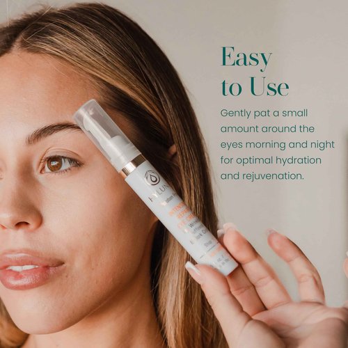 Hylunia Intensive Repair Eye Cream – Hydrating & Firming with Peptides, Vitamin C & Hyaluronic Acid – Reduces Dark Circles, Puffiness & Fine Lines – Lightweight, Vegan, Clean Skincare