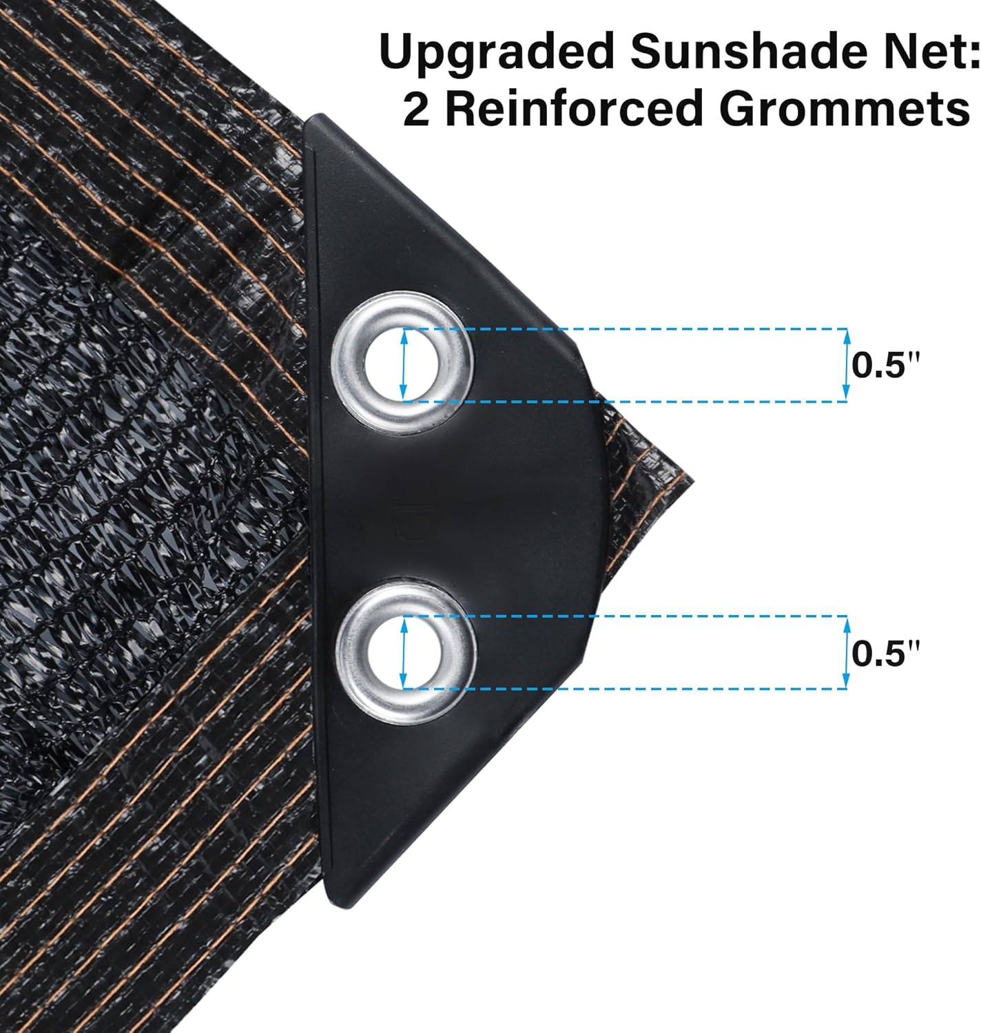 winemana 50% Black Shade Cloth, 3.3 x 10 FT Garden Mesh Tarp for Plants Heat Protection with Grommets, Sunshade Plant Cover for Greenhouse, Barns Kennel, Outdoor Netting Screens for Patio & Porch