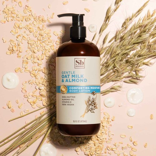 Soapbox Moisturizing Hand Soap, Biotin Shampoo and Conditioner, Oat Milk Lavender Body Wash, Almond Lotion - Ultimate Combo Pack