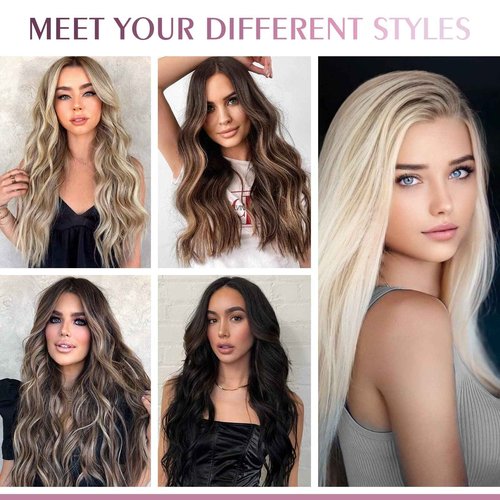 Fimislosion Real Hair Extensions Clip in Human Hair, Seamless Clip in Hair Extensions Real Human Hair, 18 Inch Clip ins extensions for women, Ash Platinum Blonde 120G 7Pcs