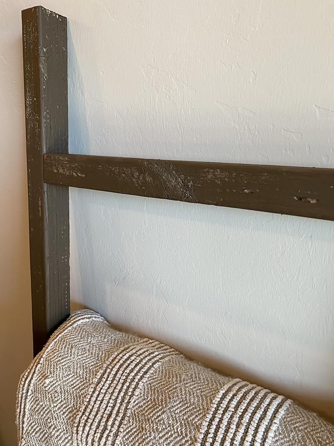 BARNWOODUSA Rustic Farmhouse Decorative Ladder - Our 47 in Ladder can be Mounted Horizontally or Vertically and is Crafted from Upcycled Wood No Assembly Required Espresso