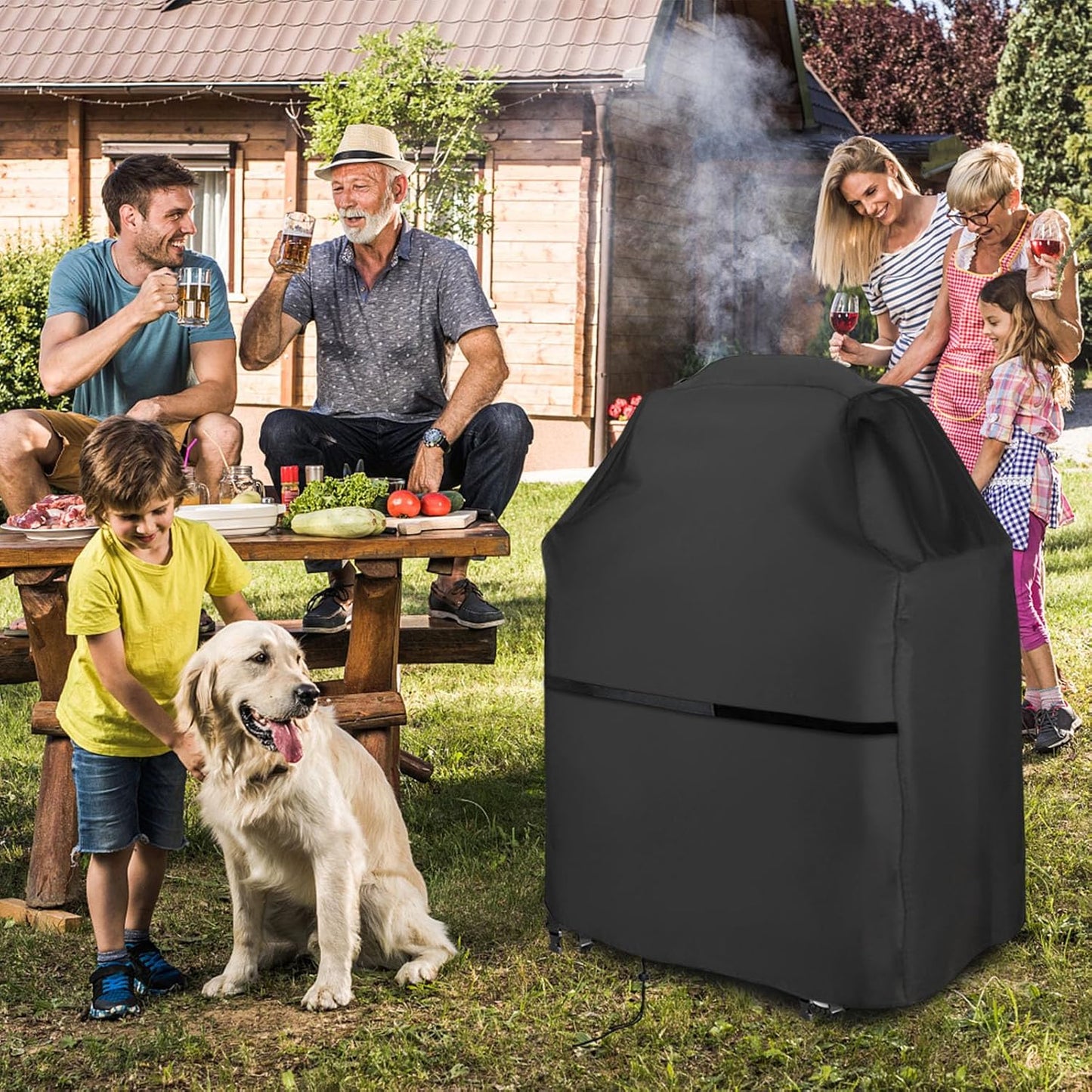 Grills Cover for Charbroil Performance Small Grill - CB1250116P6, Waterproof Gas Charcoal Smokers Grill Covers-32 W x 23" D x 40" H