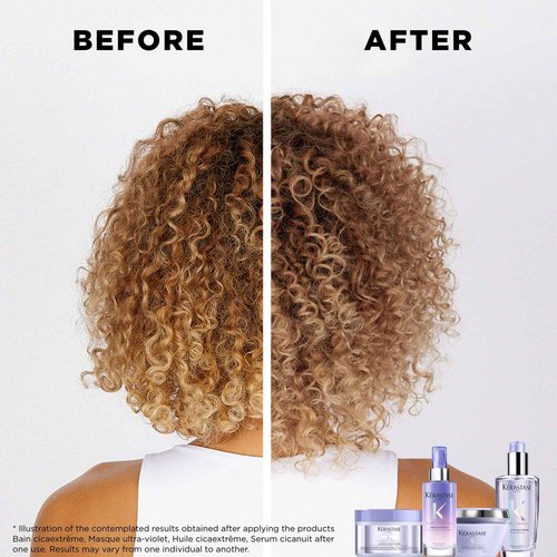 KERASTASE Blond Absolu Cicanut Serum - Overnight Hair Serum, Hydrates and Softens Color Treated Hair, With Hyaluronic Acid and Edelweiss Flower
