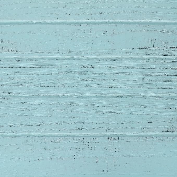 Ladder Shelf - Distressed Leaning Bookshelf (Turquoise)