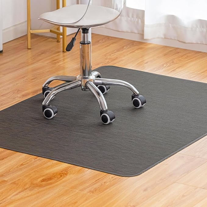 BARoyal Office Chair Mat for Hardwood Floor Under Desk Computer Rolling Chair Mat for Wood/Tile Floor Non-Slip Heavy Duty Desk Rug PVC Plastic Hard Floor Protector 45"x 58" (Espresso)