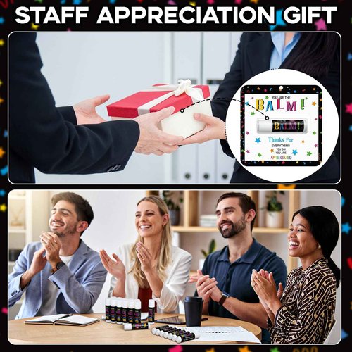 Sacubee 150 Pack Christmas Employee Appreciation Gift Bulk Lip Balm Teacher Staff Team Xmas Thank You Gift You're the Balm Thanksgiving Party Favors Christmas Stocking Stuffers for Women Men Volunteer