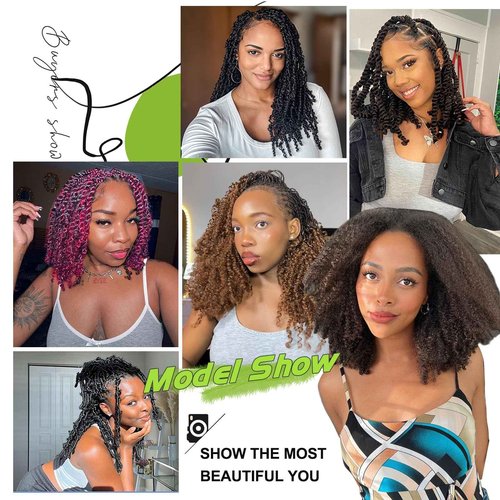 poetically 16 Inch Afro Kinky Curly Human Hair Afro Kinkys Bulk Human Hair 2 Bundles 100/Packs Kinky Twist Hair Curly Hair Extensions for Dreadlocks, Loc Repair,Twists