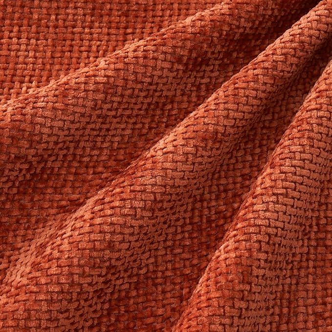 MIULEE Pack of 4 Couch Throw Pillow Covers 18x18 Inch Burnt Orange Soft Decorative Chenille Pillow Covers Farmhouse Accent Cushion Covers for Boho Home Decor Sofa Bedroom Living Room