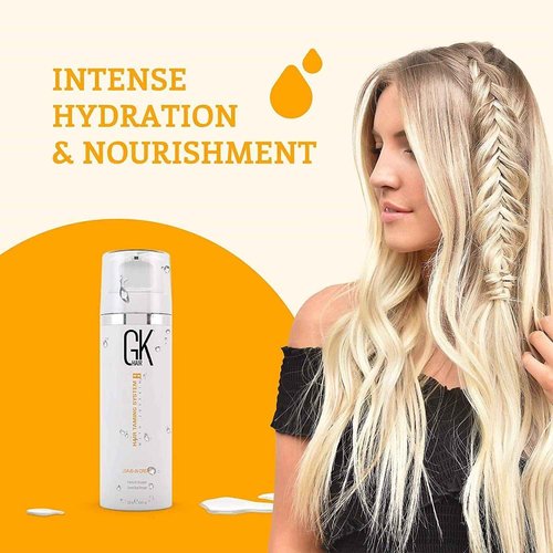 GK HAIR Global Keratin Leave in Conditioner Cream For Detangling Smoothing Strengthening 130ml - rgan Oil Hair Serum-Moisturizing Shampoo and Conditioner Set