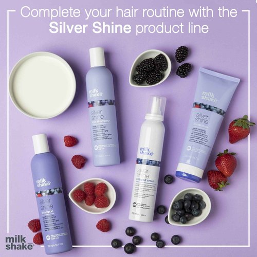 milk_shake Silver Shine Light Purple Shampoo for Blonde Hair - Blonde Toner for Brassy Hair
