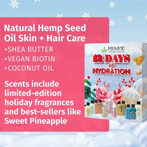 Hempz Twelve Days of Hydration Skin Care Gift Set (12-pack) - Holiday Limited Edition