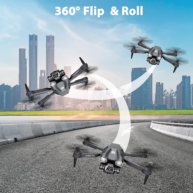 MOCVOO Drone with Two Camera for Adults, 1080P HD Mini FPV Drones for Kids Beginners, Foldable RC Quadcopter Toys for Boys Girls with Altitude Hold, 3D Flip, 3 Speeds, Headless Mode, Carrying Case