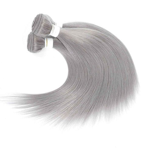 Condescension Brazilian Human Hair Bundles Sliver Grey 26 28 30 Inch Kinky Yaki Wave 3 Bundles Human Hair 100% Unprocessed Remy Brazilian Virgin Weave Hair Grey for Women