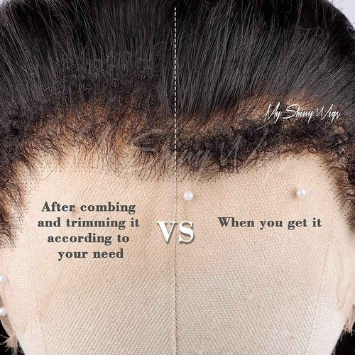 MYSHINYWIGS 5x5 HD Lace Closure Only, Skinmelt Hd Closure Natural Hairline with 4C Curly baby Hair Bleached Knots Straight Hd Closure Human hair 5x5 Invisible Knots Closure Natural Black 12 Inch