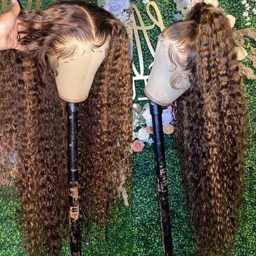 YINGRUN Honey Blonde Wig Human Hair 13×4 Wave Lace Front Wigs Human Glueless Wigs Human Hair Pre Plucked Pre Cut Black Women with Baby Hair 23 Inch