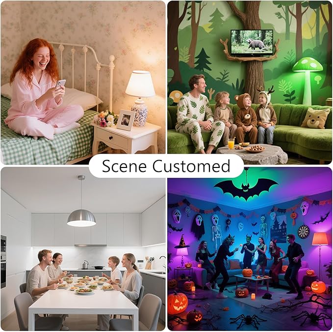 DAYBETTER Smart Light Bulbs, Smart Bulb Compatible with Alexa & Google Home, A19 E26 2.4G WiFi Bluetooth Alexa Light Bulbs, RGBCW Color Changing LED Light Bulb, 60W Equivalent, 800LM, 10Pack