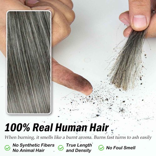 KRN Grey Deep Wave Bulk Human Braiding Hair 2 Bundles/Pack 100g Curly for Boho Braids 12A Salt And Pepper No Weft Wet and Wavy Gray 18Inch