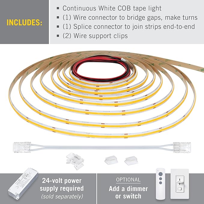 Armacost Lighting RibbonFlex Pro COB, 24V, 5000K, 315 Lumens/Ft, IP20, 2.5M 172410