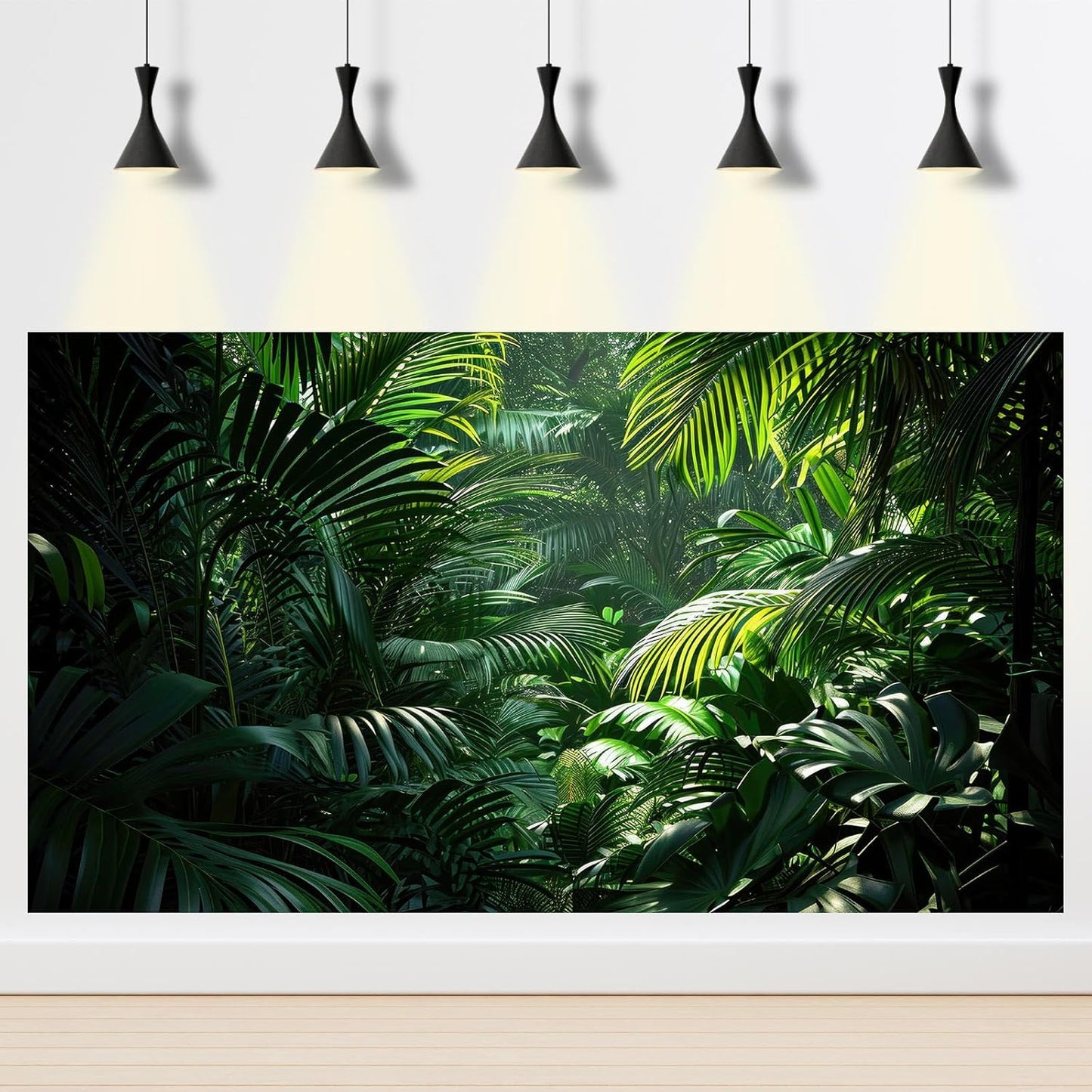 Aquarium Background Enchanting Beauty of Jungle Terrarium Backdrop Nature Jungle Green Leaf Palms Fish Tank Background Reptile Habitat Backdrop Wallpaper Poster Decor Vinyl 72x24in